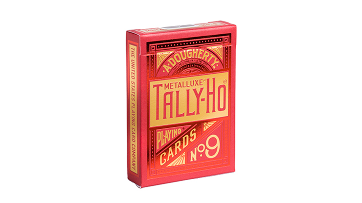 (image for) Tally-Ho Red (Circle) MetalLuxe Playing Cards by US Playing Cards - Click Image to Close