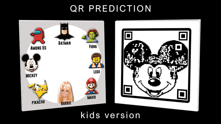 (image for) QR PREDICTION MICKEY (Gimmicks and Online Instructions) by Gustavo Raley - Trick - Click Image to Close