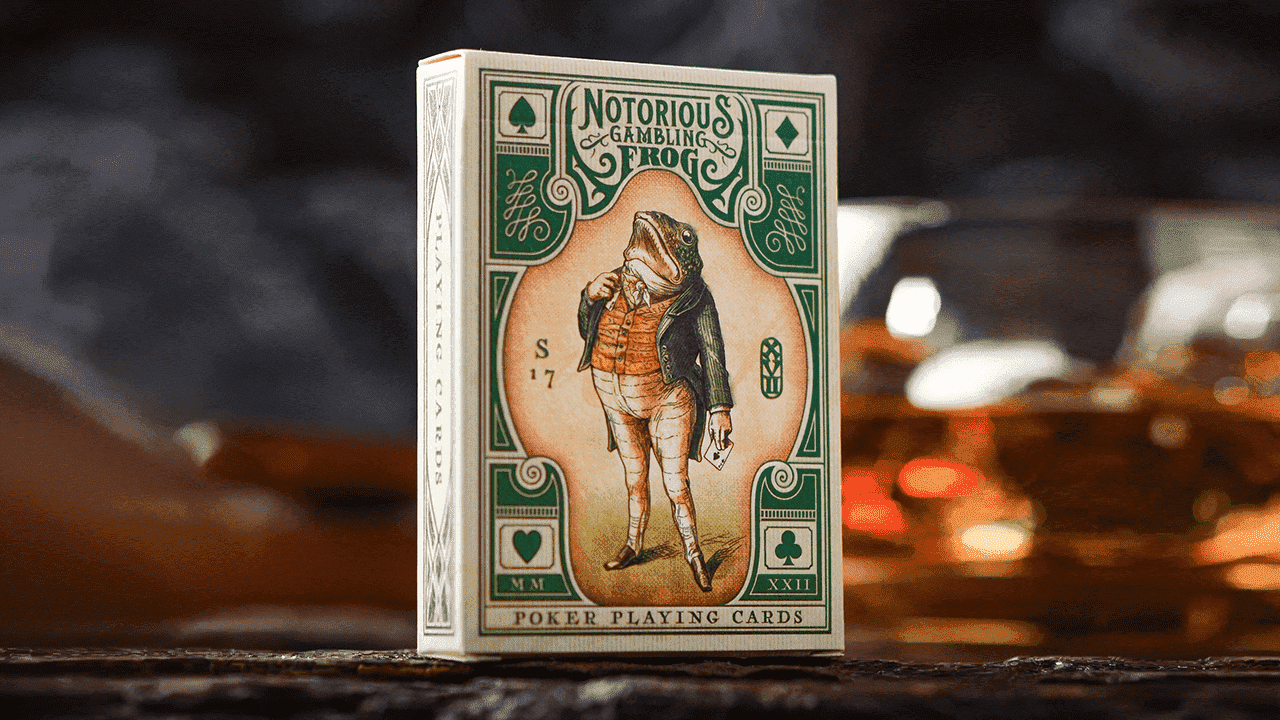 (image for) Notorious Gambling Frog (Green) Playing Cards by Stockholm17