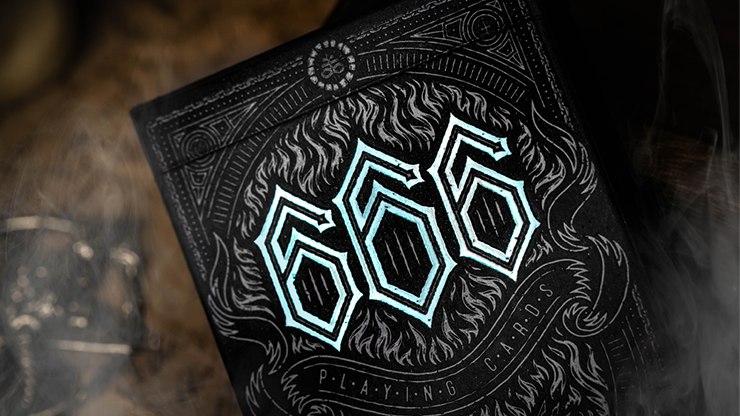 (image for) 666 V4 (Cyan) Playing Cards by Riffle Shuffle - Click Image to Close