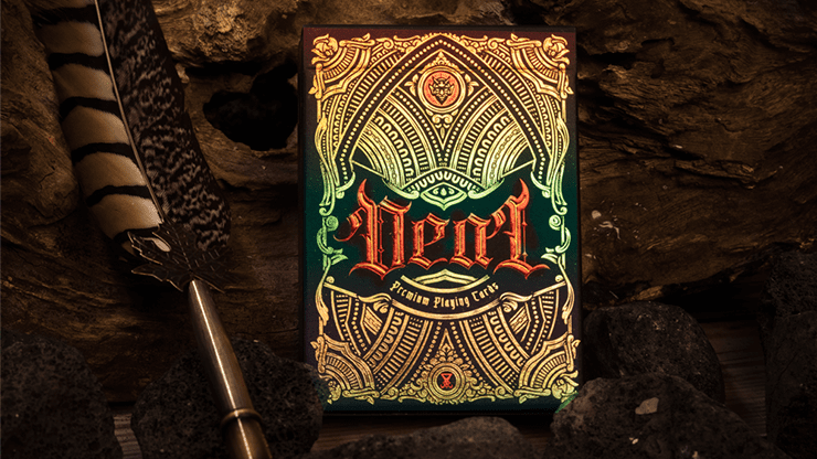 (image for) Deal with the Devil (Golden Contract) UV Foiled Edition Playing Cards by Darkside Playing Card Co - Click Image to Close