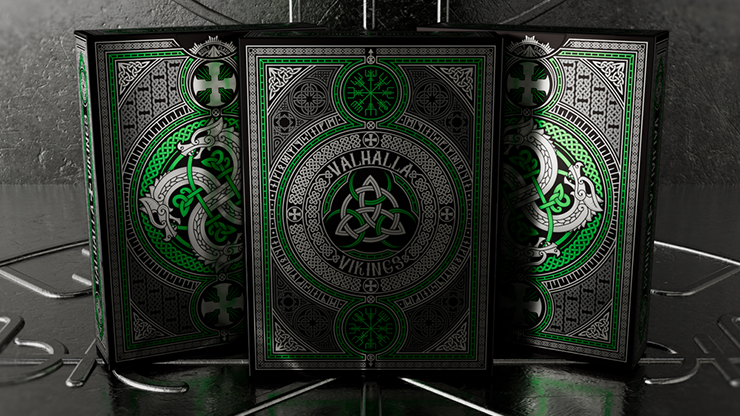 (image for) Valhalla Viking Emerald (Standard) Playing Cards - Click Image to Close
