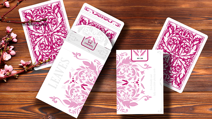 (image for) Leaves Summer Collector's White (Number Seal) Playing Cards by Dutch Card House Company - Click Image to Close