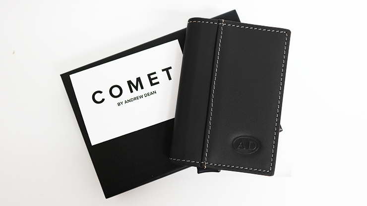 (image for) Comet Black Leather Red Shell (Gimmicks and Online Instruction) by Andrew Dean - Trick - Click Image to Close