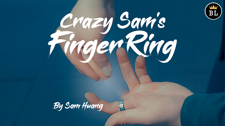 (image for) Hanson Chien Presents Crazy Sam's Finger Ring BLACK / EXTRA LARGE (Gimmick and Online Instructions) by Sam Huang - Trick - Click Image to Close