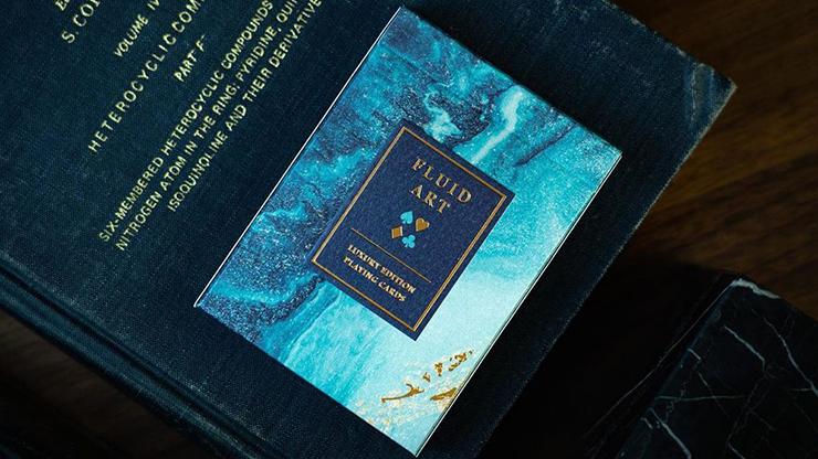 (image for) Fluid Art Blue (Luxury Edition) Playing Cards - Click Image to Close