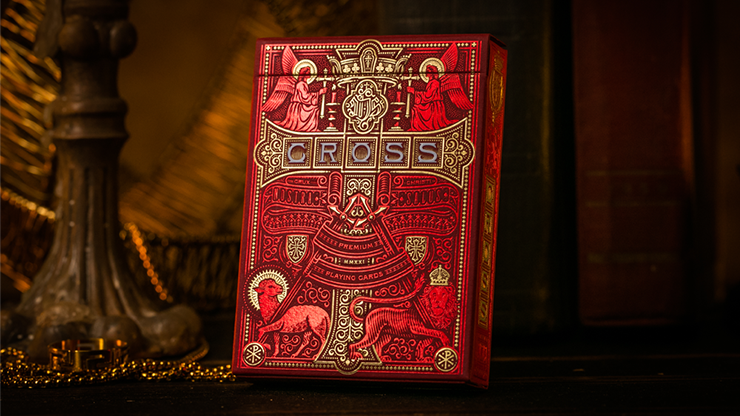 (image for) The Cross (Maroon Martyrs) Playing Cards by Peter Voth x Riffle Shuffle - Click Image to Close