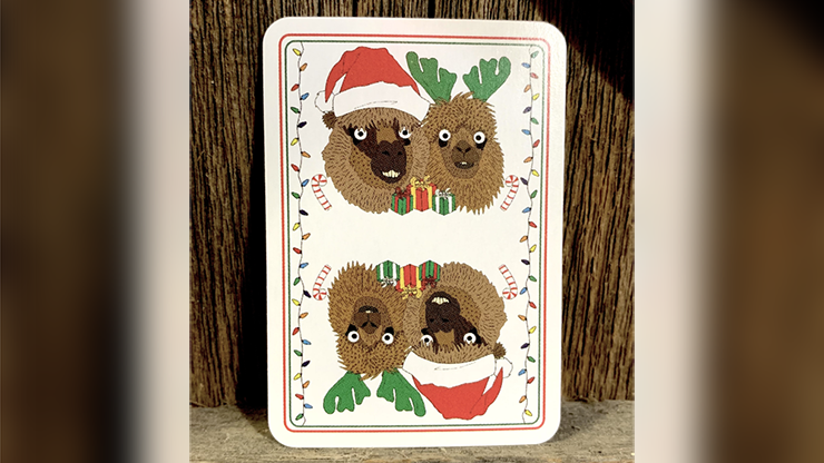 (image for) Alpaca Christmas Kids Playing Cards - Click Image to Close