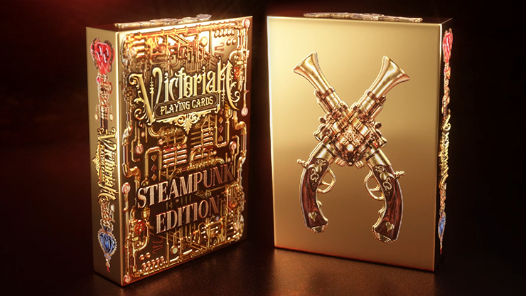 (image for) Victorian Steampunk (Gold) Playing Cards - Click Image to Close