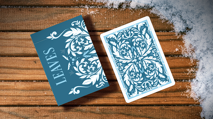 (image for) Leaves Winter (Blue) Playing Cards by Dutch Card House Company - Click Image to Close