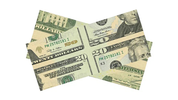 (image for) MAGIC MISMADE BILL (USD 20 Dollar Bill) by Diamond Jim Tyler - Click Image to Close