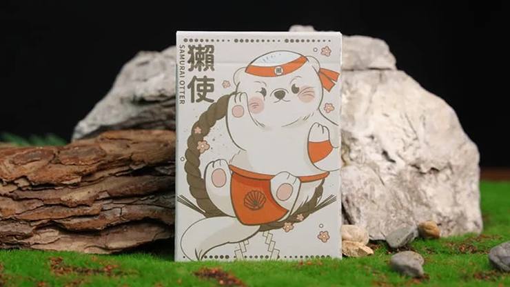 (image for) Samurai Otter Playing Cards - Hono Edition (Standard red) Playing Cards - Click Image to Close