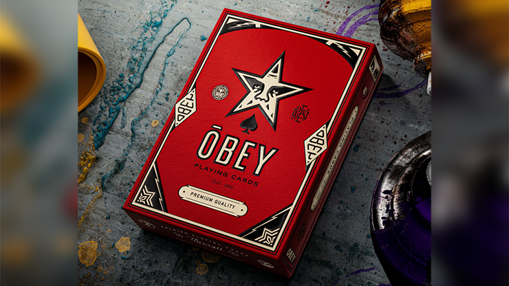(image for) Obey Red Edition Playing Cards by theory11 - Click Image to Close