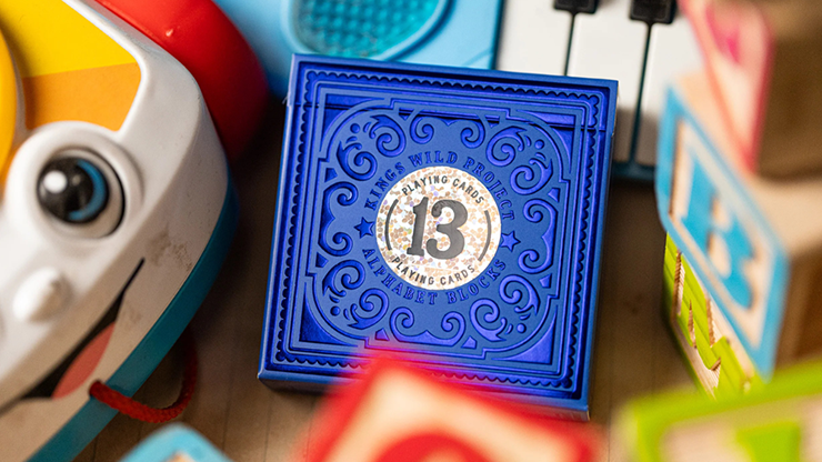 (image for) Alphabet Blocks (Blue) Playing Cards by Kings Wild Project - Click Image to Close