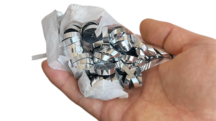 (image for) Kabuki Streamer Silver (Small, Pack of 2) Metallic by JL Magic - Click Image to Close