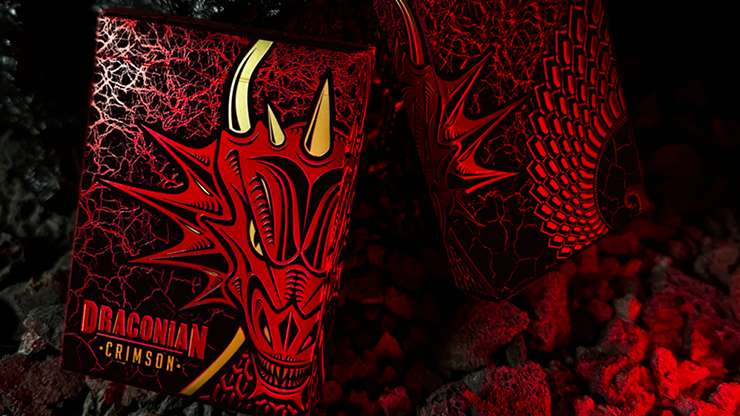 (image for) Draconian Crimson Playing Cards by Midnight Cards - Click Image to Close