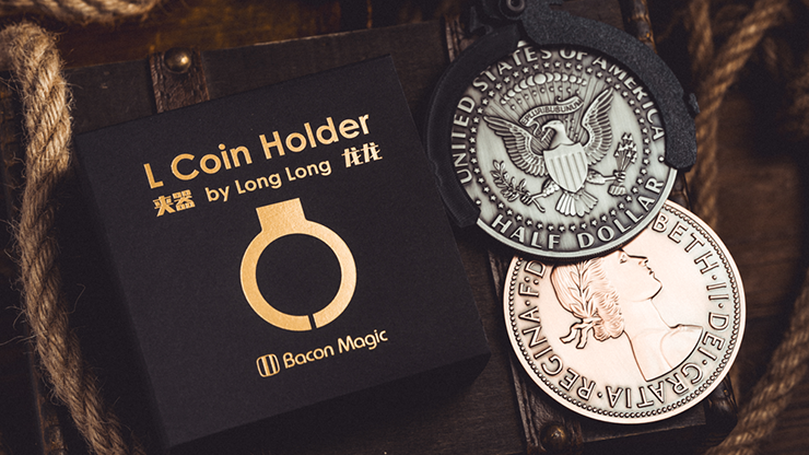 (image for) L Holder (Double Jumbo Coins 2.7"-3.2") by Long Long & Bacon Magic - Click Image to Close