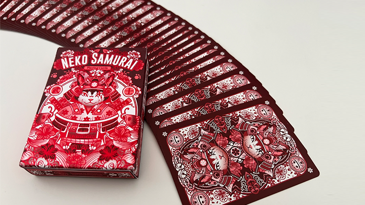 (image for) Neko Samurai (Red) Playing Cards - Click Image to Close