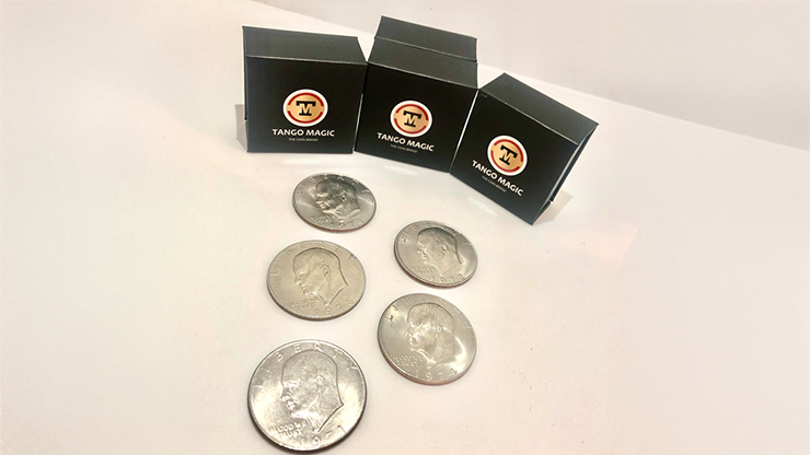 (image for) Expanded Shell Eisenhower Dollar (plus 4 Regular Coins) by Tango Magic