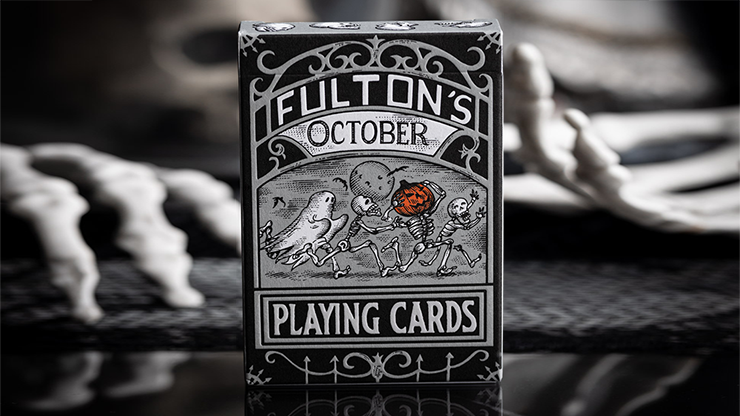(image for) FULTONS OCTOBER TOMBSTONE GREY PLAYING CARDS