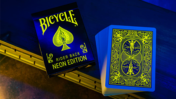 (image for) Bicycle Neon Rider Back Yellow-Starburst Deck Playing Cards