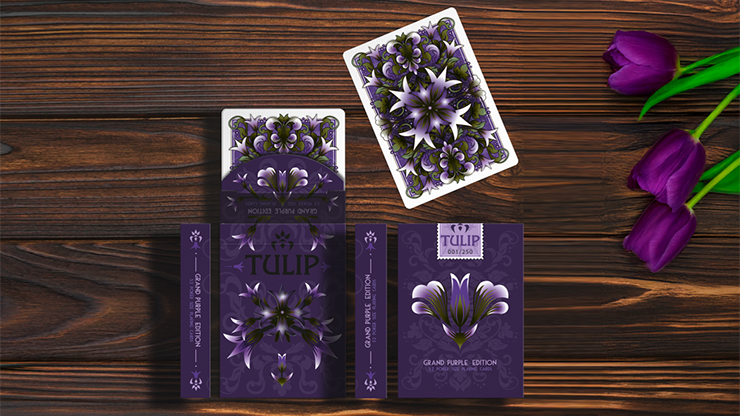 (image for) Grand Tulip Purple Playing Cards by Dutch Card House Company