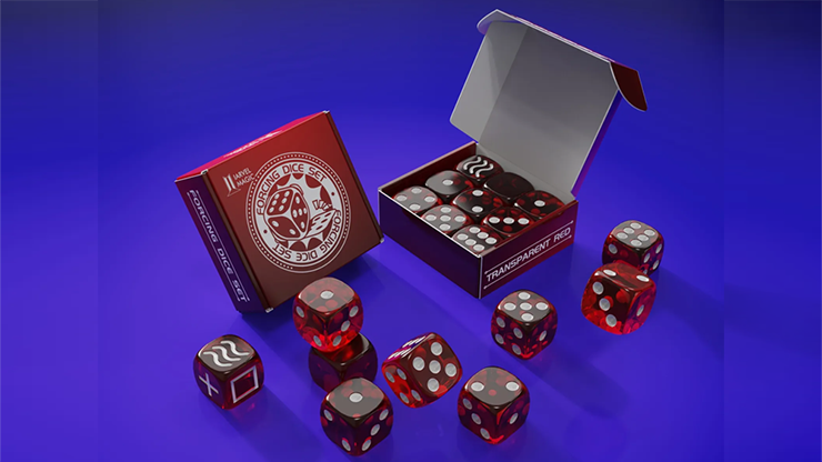 (image for) Forcing Dice Set by IARVEL Magic (Transparent Red)