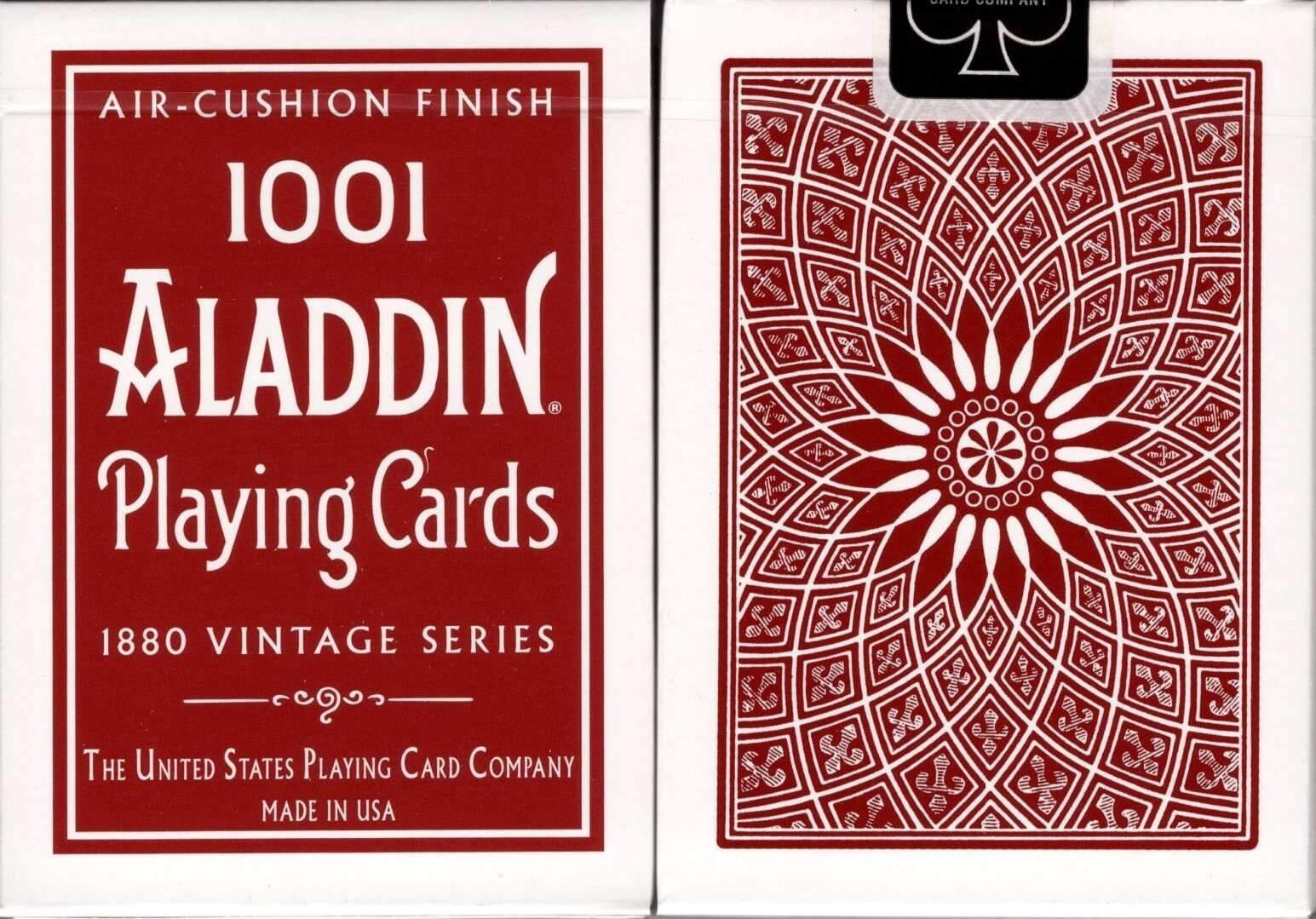 1001 Aladdin Dome Back Vintage Red Playing Cards USPCC