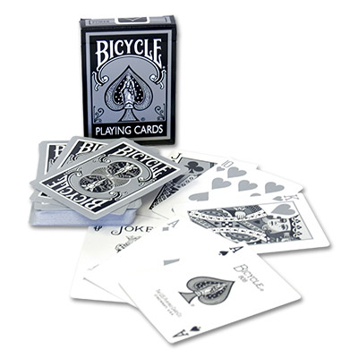 Black And Silver Poker Deck (Bicycle) by U.S. Playing Card Company - Trick