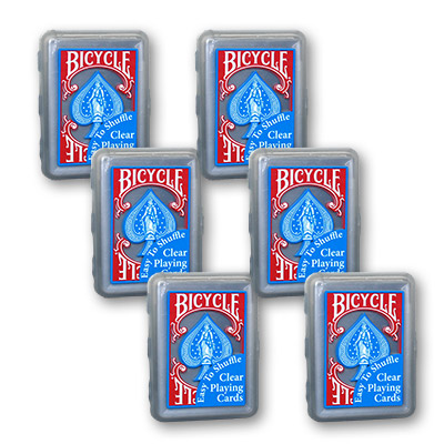 (image for) Clear Bicycle Playing Cards 6-PACK (Blue)