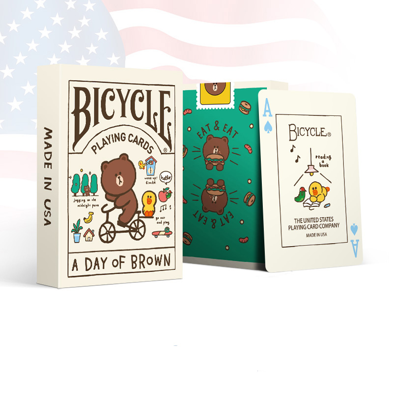 (image for) Bicycle Line Friends A Day of Brown Playing Cards