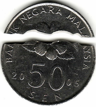 (image for) Coin Bite (Malaysia 50 Cent) - Trick - Click Image to Close