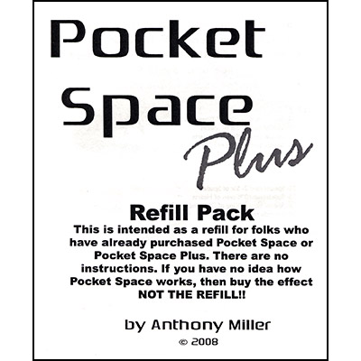 (image for) Pocket Space Plus (Refill Pack) by Tony Miller - Trick