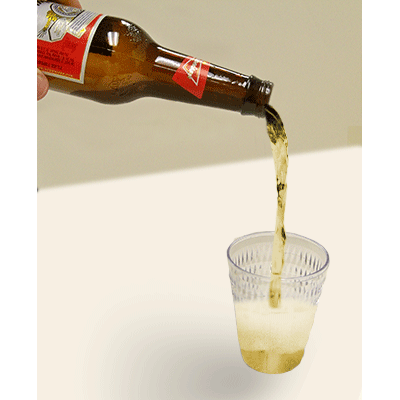 (image for) Floating Budweiser (Bottle and glass) by Wood Crafters - Trick - Click Image to Close