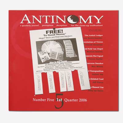 (image for) Antinomy Magazine #5 - Book - Click Image to Close