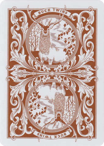 (image for) Antler Playing Cards (Tobacco Brown) by Dan and Dave - Click Image to Close