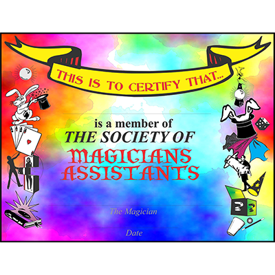 (image for) Assistant Certificate (with Wand) by Imagin-If Magic - Trick - Click Image to Close