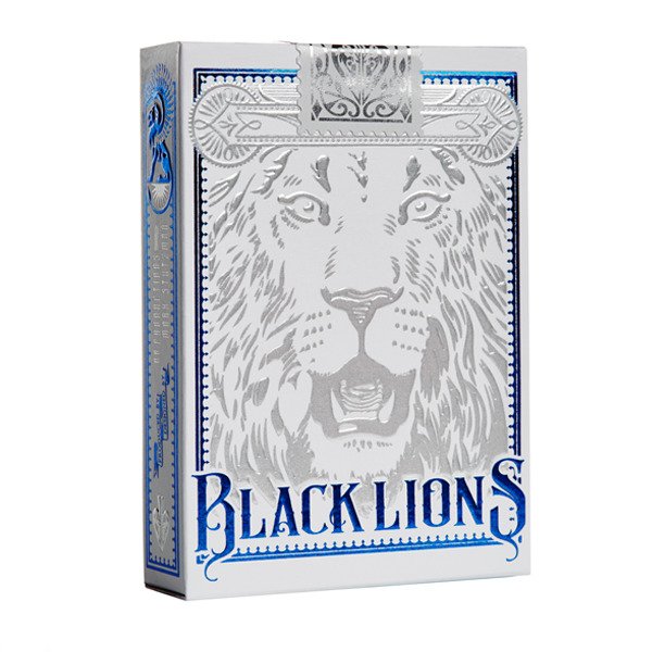 Black Lions Playing Cards Blue Edition by David Blaine