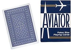 (image for) Cards Aviator Jumbo Index Poker Size (Blue) - Click Image to Close