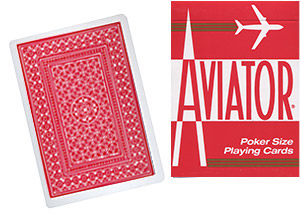 (image for) Cards Aviator Poker size (Red) - Click Image to Close