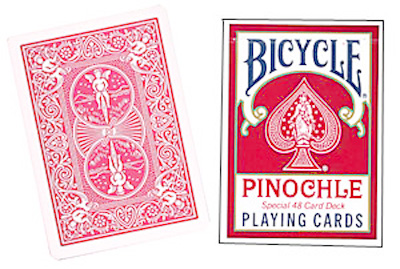 (image for) Cards Bicycle Pinochle Poker-size (Red) - Click Image to Close