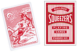 (image for) Cards Squeezers Bulldog Poker size (Red)