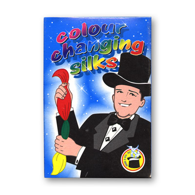 (image for) Color Changing Silks 4 color silks 9" (blue box) by Vincenzo Di Fatta - Trick - Click Image to Close