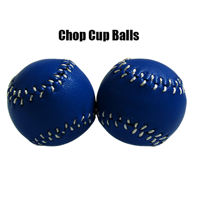 (image for) Chop Cup Balls Blue Leather (Set of 2) by Leo Smetsers - Trick - Click Image to Close