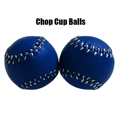 (image for) Chop Cup Balls Blue Leather (Set of 2) by Leo Smetsers - Trick