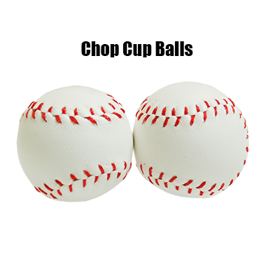 (image for) Chop Cup Balls White Leather (Set of 2) by Leo Smetsers - Trick - Click Image to Close