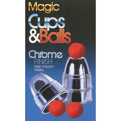 (image for) Chrome Cups & Balls (plastic) by Loftus Magic - Trick - Click Image to Close