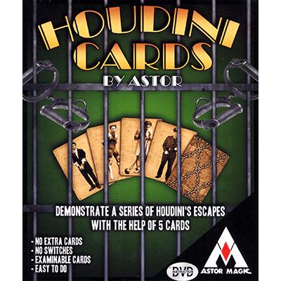 (image for) Houdini Cards (DVD included) by Astor Magic - DVD - Click Image to Close