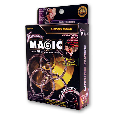 (image for) Linking Rings ( 4 Ring Set and Instructions ) by Fantasma Magic - Trick - Click Image to Close