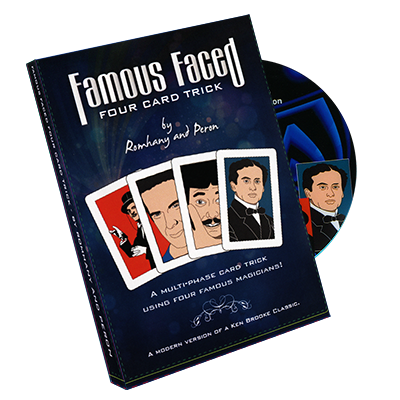 (image for) Famous Faced - Four Card Trick (gimmicks & DVD) by Paul Romhany - Trick - Click Image to Close